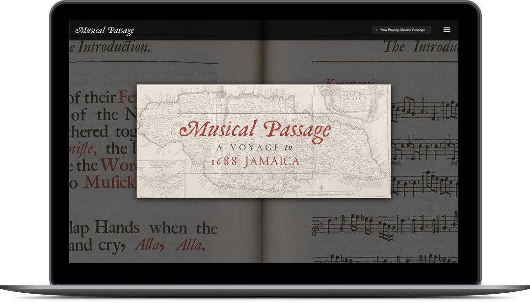 Musical Passage Website displayed on a laptop